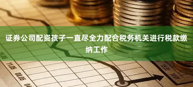 证券公司配资孩子一直尽全力配合税务机关进行税款缴纳工作