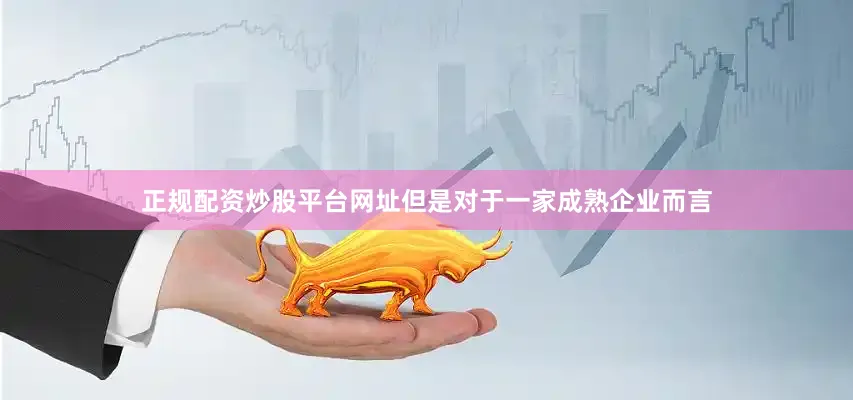 正规配资炒股平台网址但是对于一家成熟企业而言