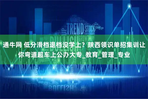 通牛网 低分滑档退档没学上？陕西领识单招集训让你弯道超车上公办大专_教育_管理_专业